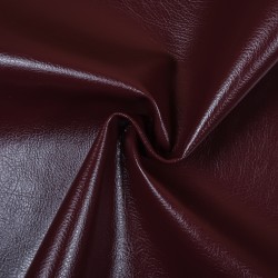 Ткань Дерматин (Кожзам) для мебели (Ширина 138см), цвет Бордовый (на отрез) в Королёве
