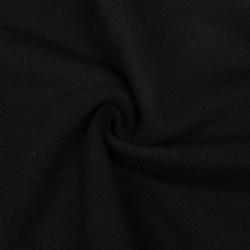 Ткань Футер 3-х нитка, Петля, цвет Черный (на отрез)  в Королёве