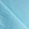 Ткань Муслин Жатый, цвет Небесно-голубой (на отрез)