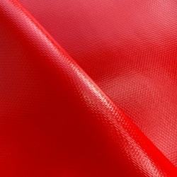 Ткань ПВХ 600 гр/м2 плотная (Ширина 1,5м), цвет Красный (на отрез) в Королёве