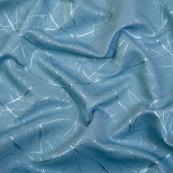 Ткань Блэкаут для штор светозатемняющая 75% &quot;Ледовое тиснение, Голубой&quot; (на отрез)  в Королёве