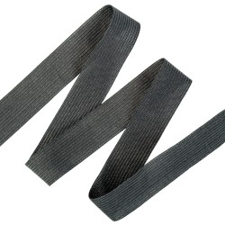 Окантовочная лента-бейка, цвет Чёрный 22мм (на отрез) в Королёве