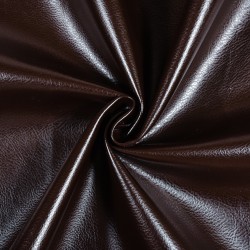Ткань Дерматин (Кожзам) для мебели (Ширина 138см), цвет Темно-Коричневый (на отрез) в Королёве