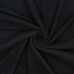 Ткань Флис Односторонний 130 гр/м2 (Ширина 150см), цвет Черный (на отрез) в Королёве