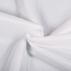 Ткань подкладочная Таффета 190Т (Ширина 150см), цвет Белый (на отрез) в Королёве