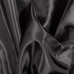 Ткань подкладочная Таффета 190Т (Ширина 150см), цвет Черный (на отрез) в Королёве