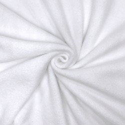 Ткань Флис Двусторонний 280 гр/м2 (Ширина 150см), цвет Белый (на отрез) в Королёве