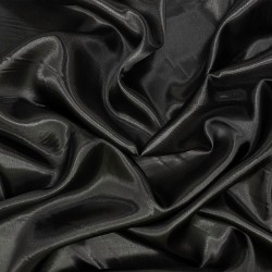Ткань Атлас-сатин (Ширина 150см), цвет Черный (на отрез) в Королёве