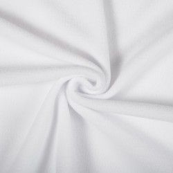 Ткань Флис Односторонний 180 гр/м2 (Ширина 150см), цвет Белый (на отрез) в Королёве
